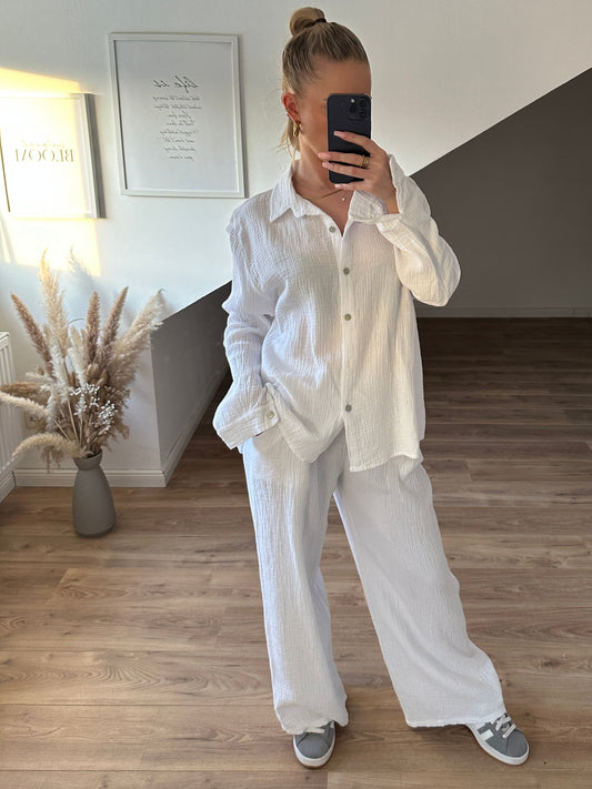 Musselin Bluse "Kiki" Weiß