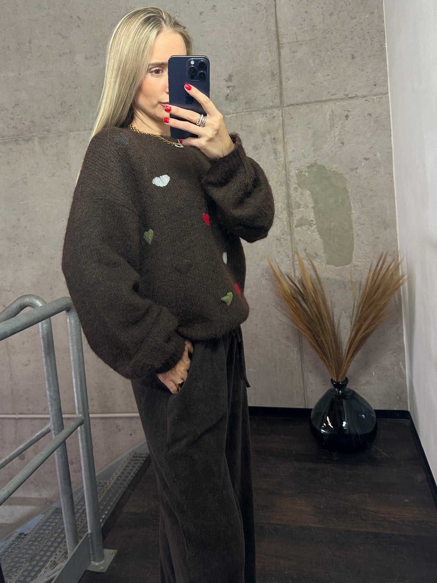 Pullover „Love“ Braun