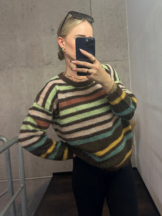Pullover “Rustic Stripes” – Cozy Chic