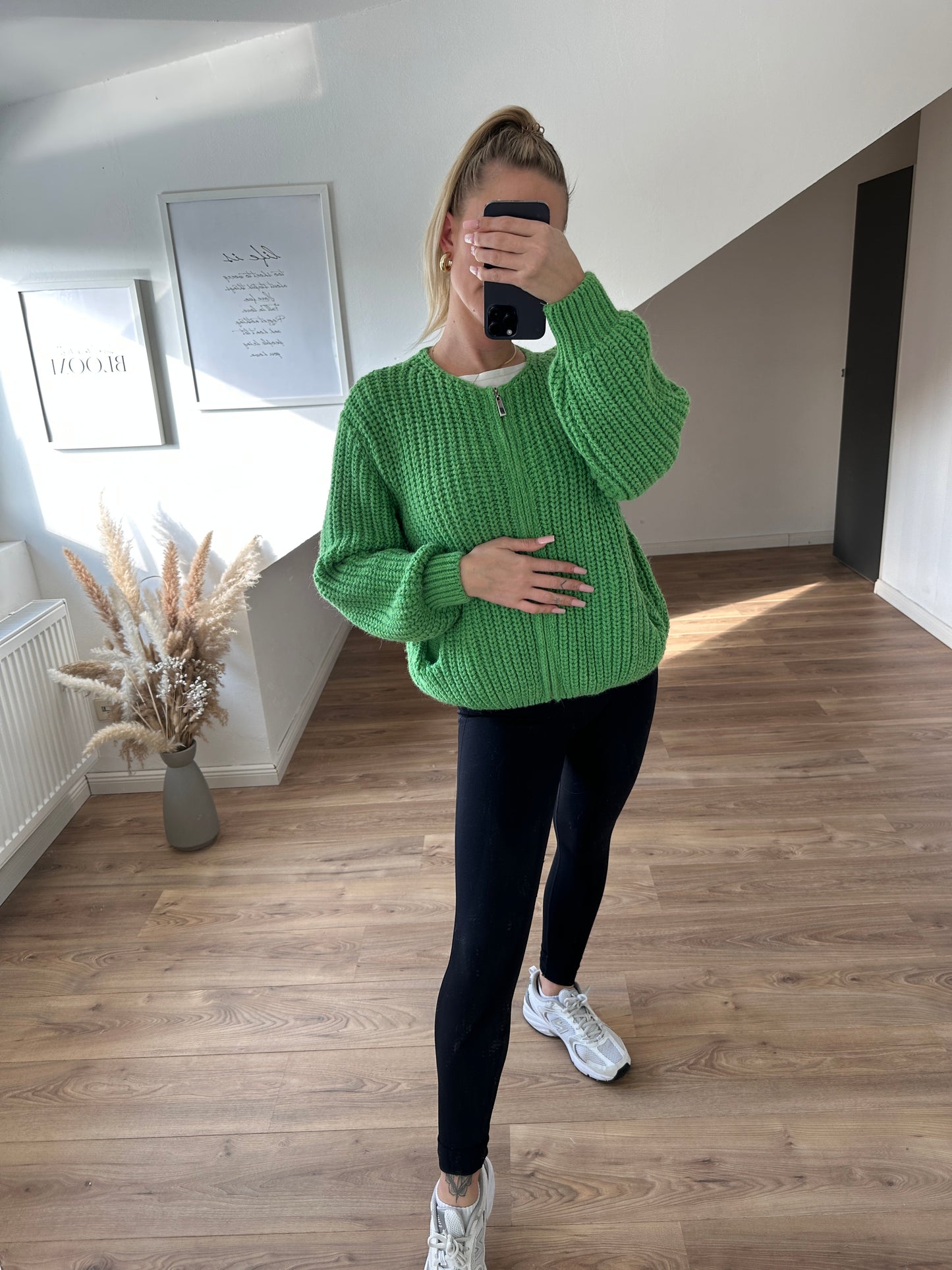 Strickjacke "Vanni" Rosa mit Reißverschluß