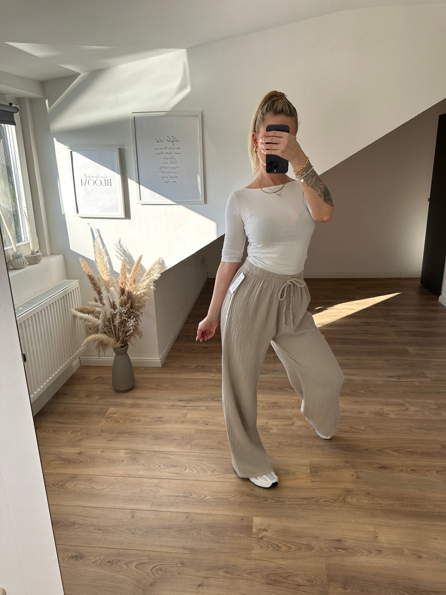 Musselin Hose "Spring" Grau