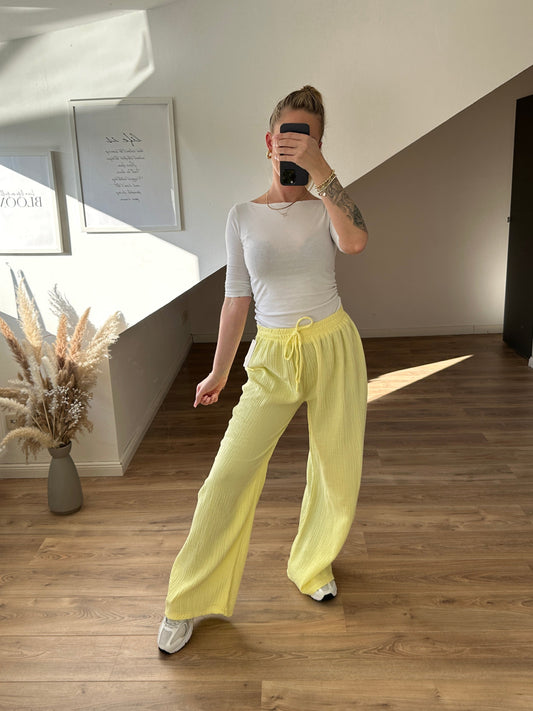 Musselin Hose "Spring" Gelb