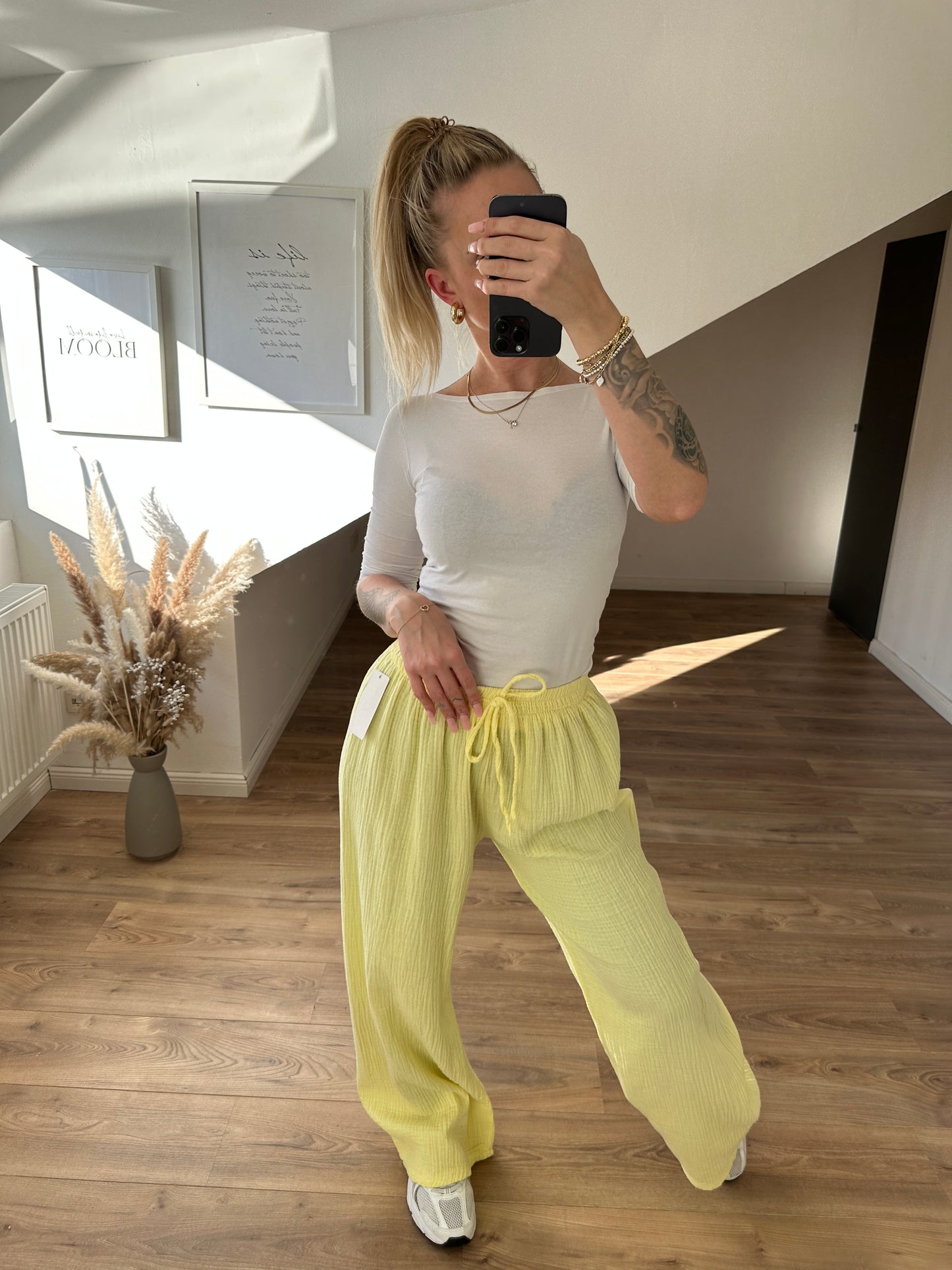Musselin Hose "Spring" Gelb
