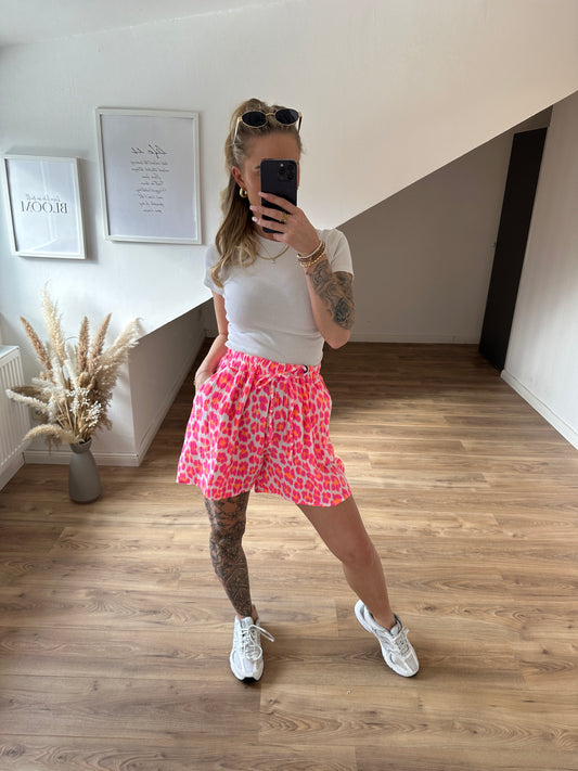 Musselin Kurze Hose „Josie“ Pink Orange