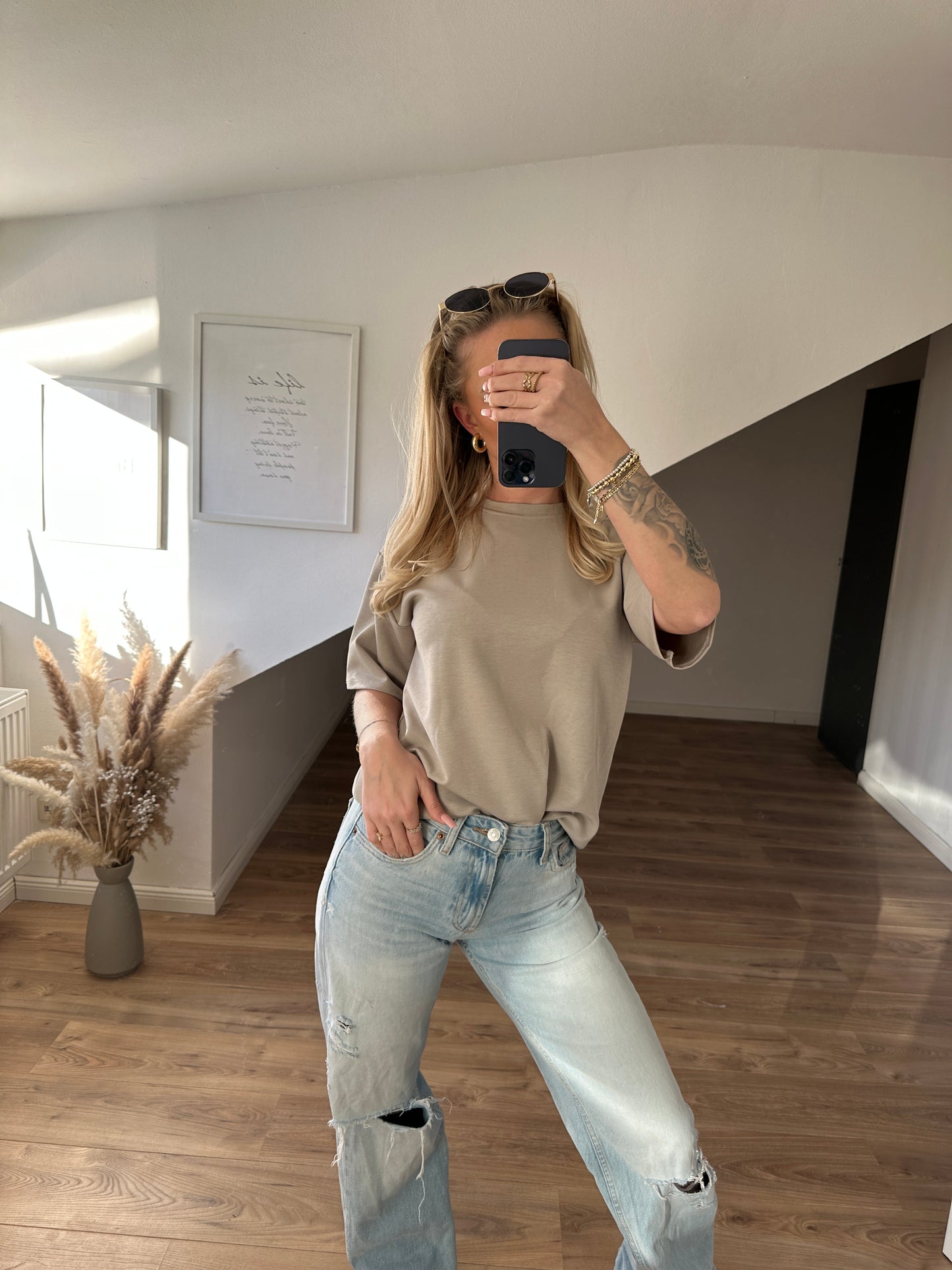 Basic T-Shirt"Cassy" Creme