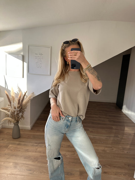 Basic T-Shirt"Cassy" Taupe