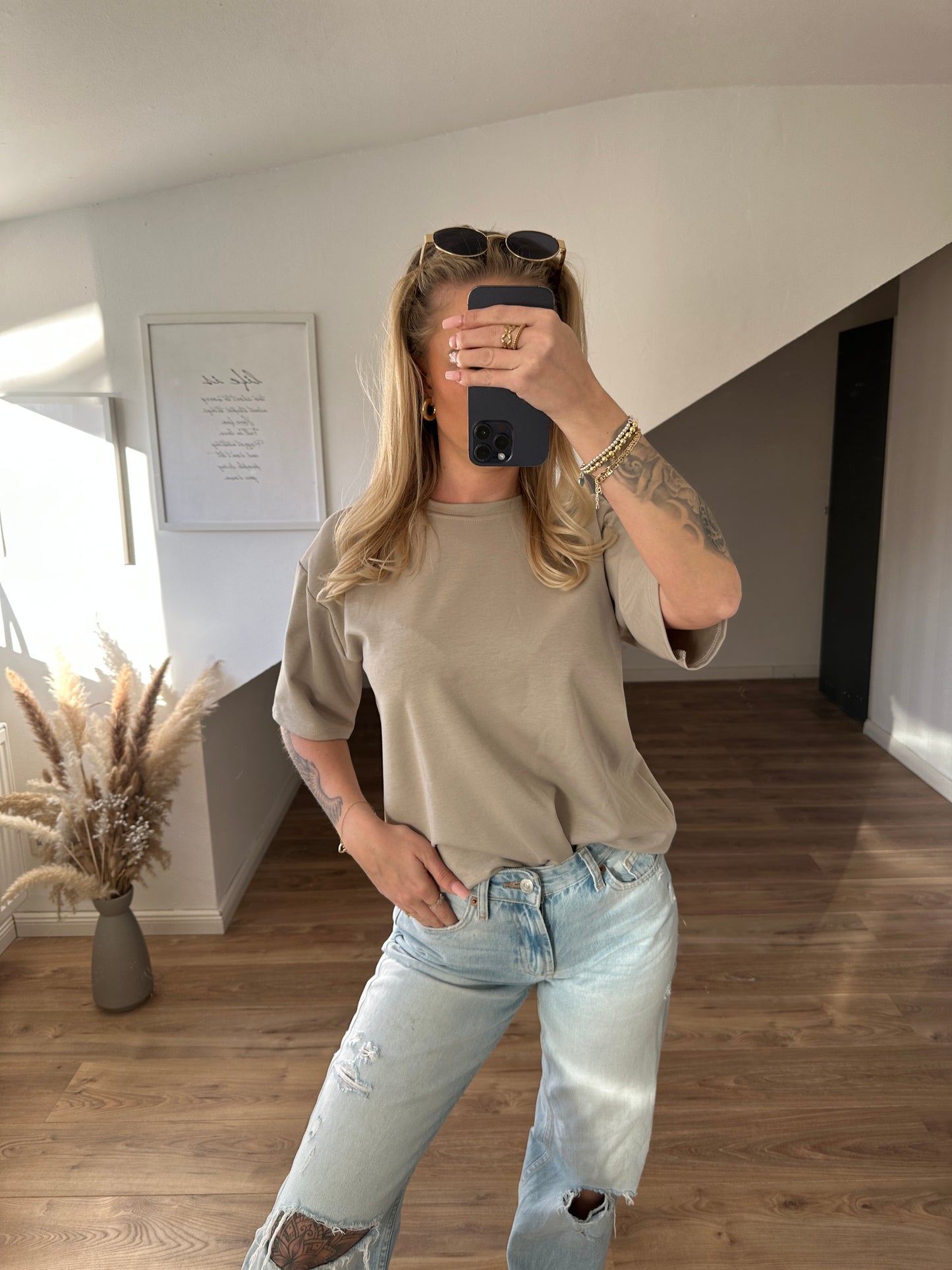 Basic T-Shirt"Cassy" Creme