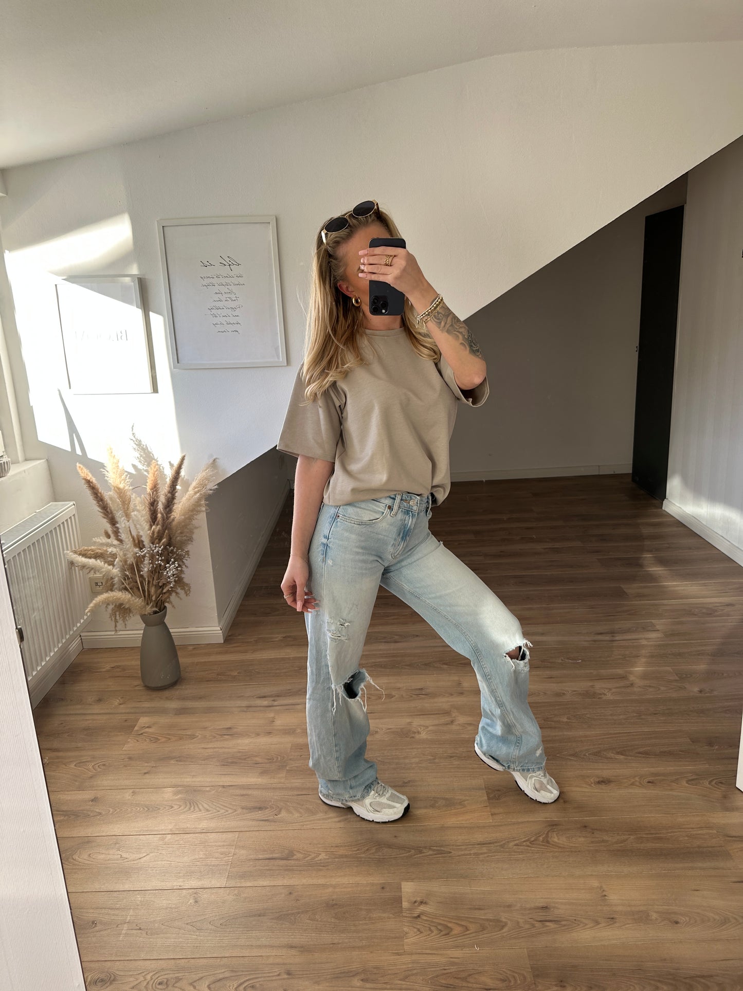 Basic T-Shirt"Cassy" Creme