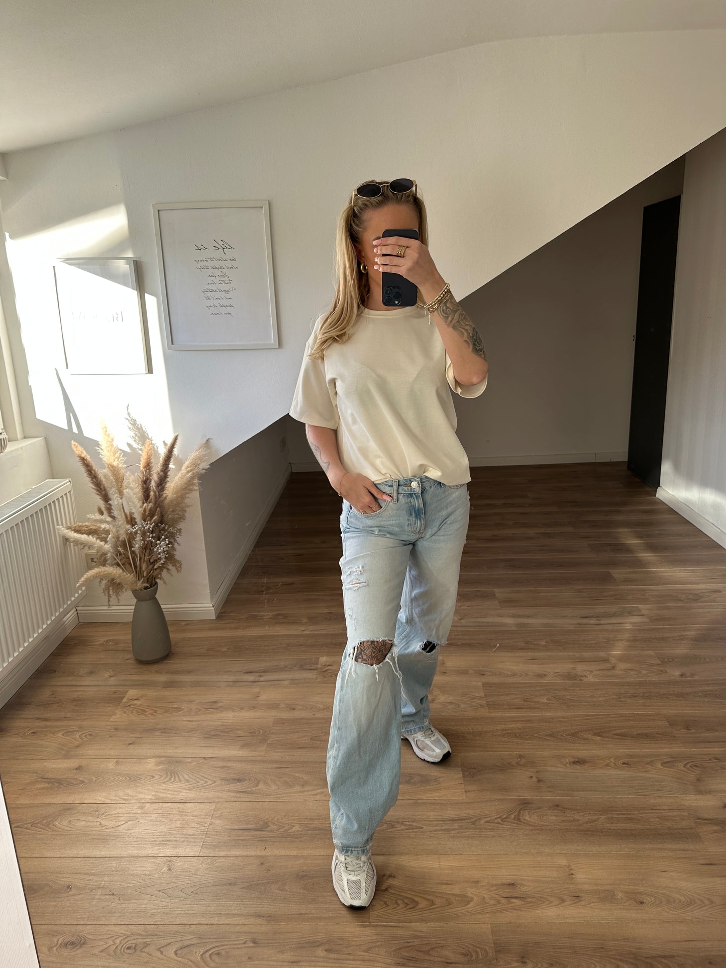 Basic T-Shirt"Cassy" Creme