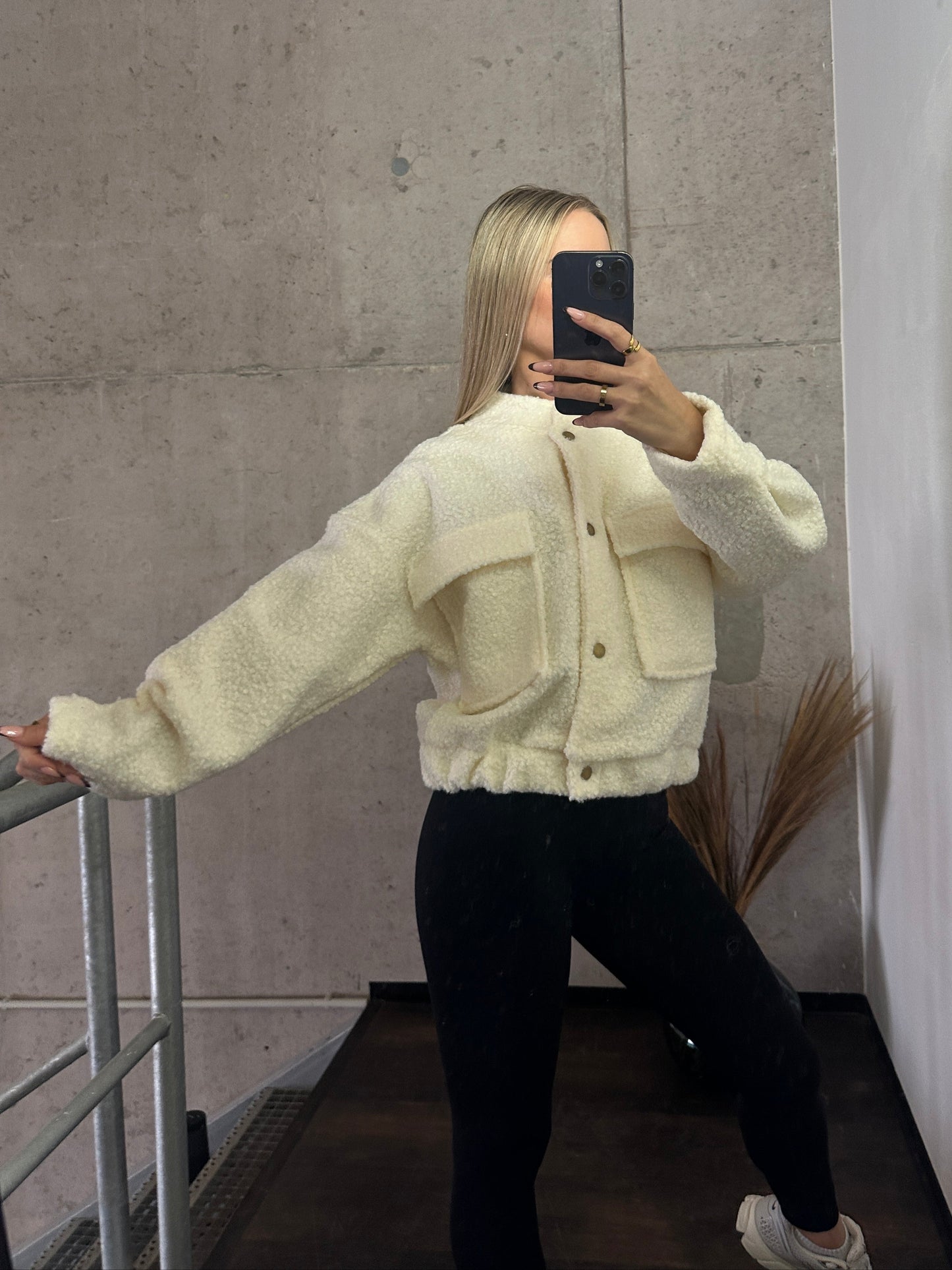 Teddy Jacke Creme