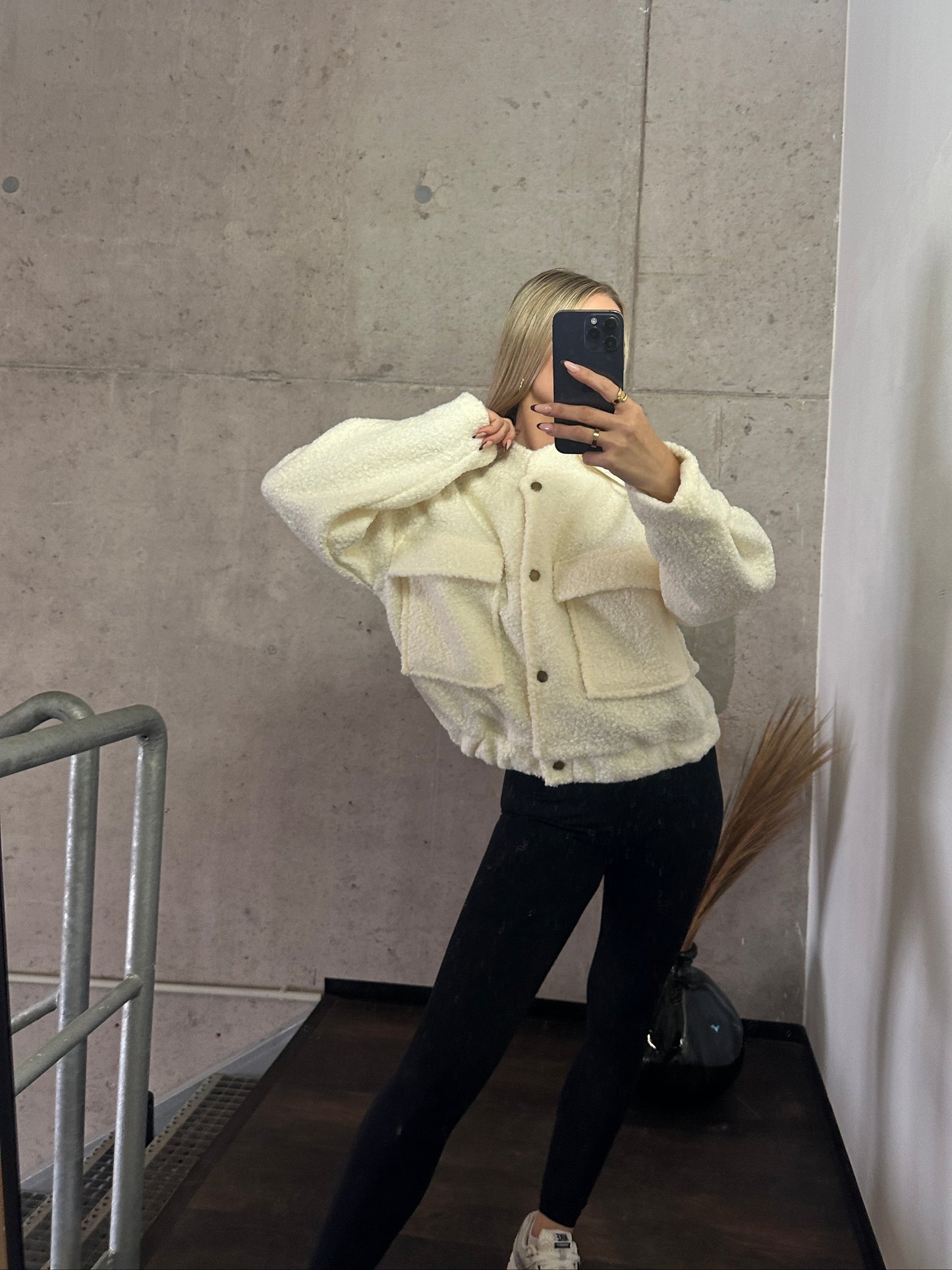 Teddy Jacke Creme