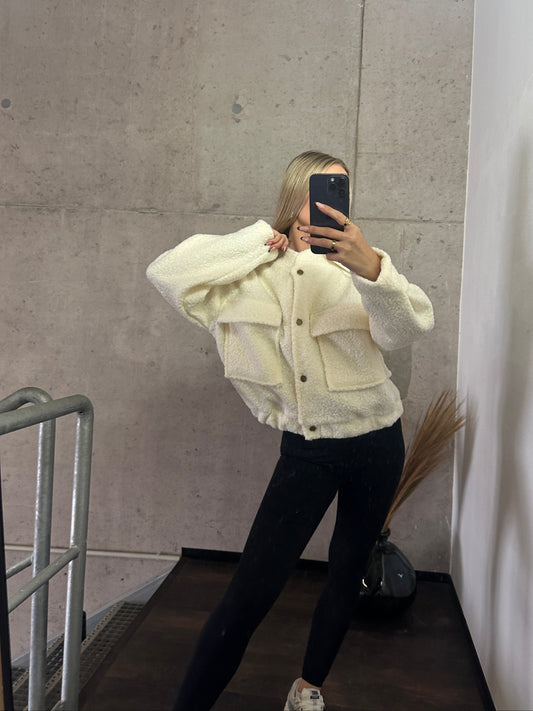 Teddy Jacke Creme