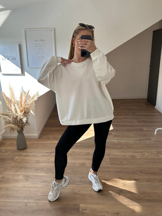 Leichter Pullover Weiß