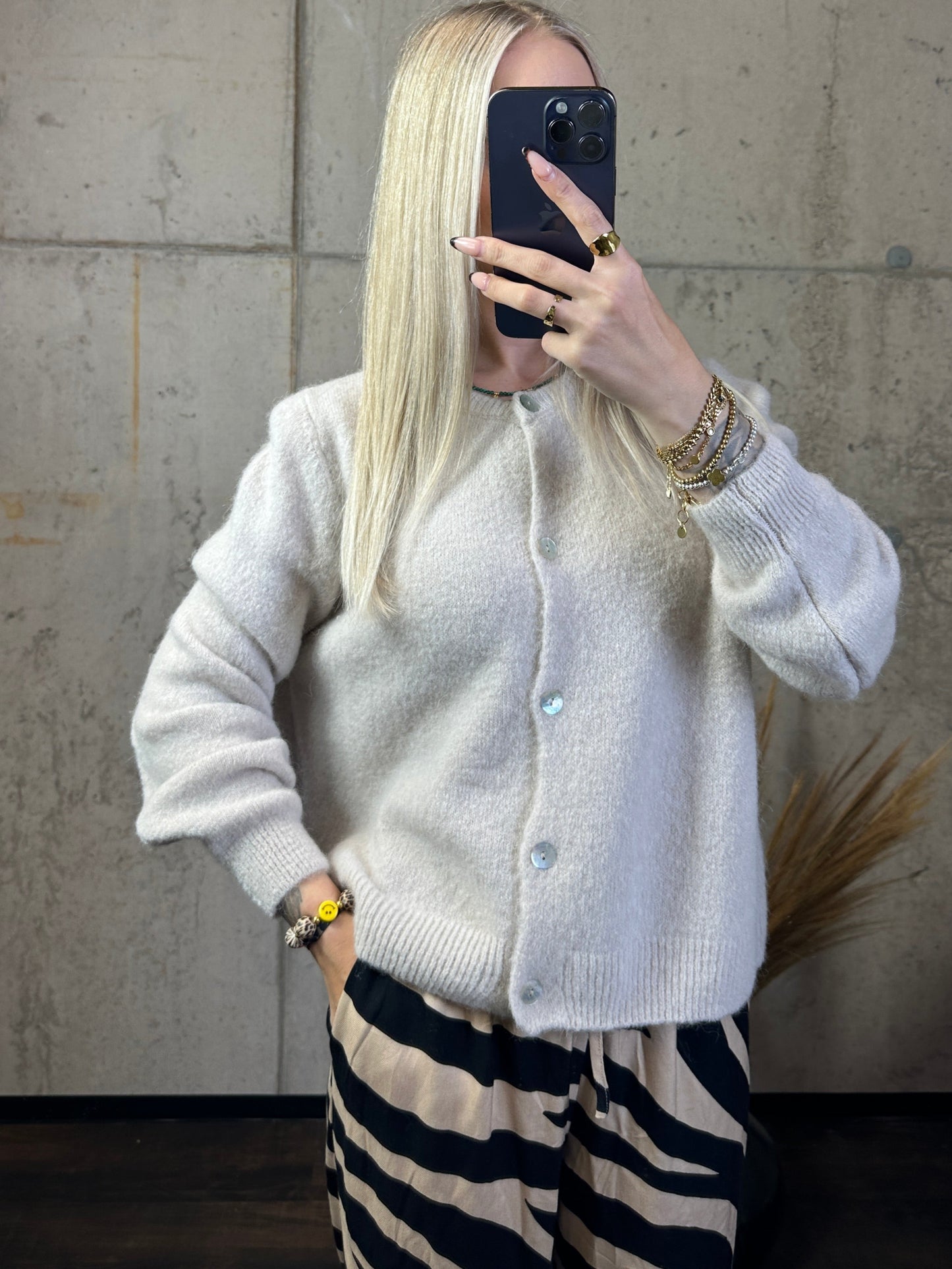 Alpaka Cardigan Beige