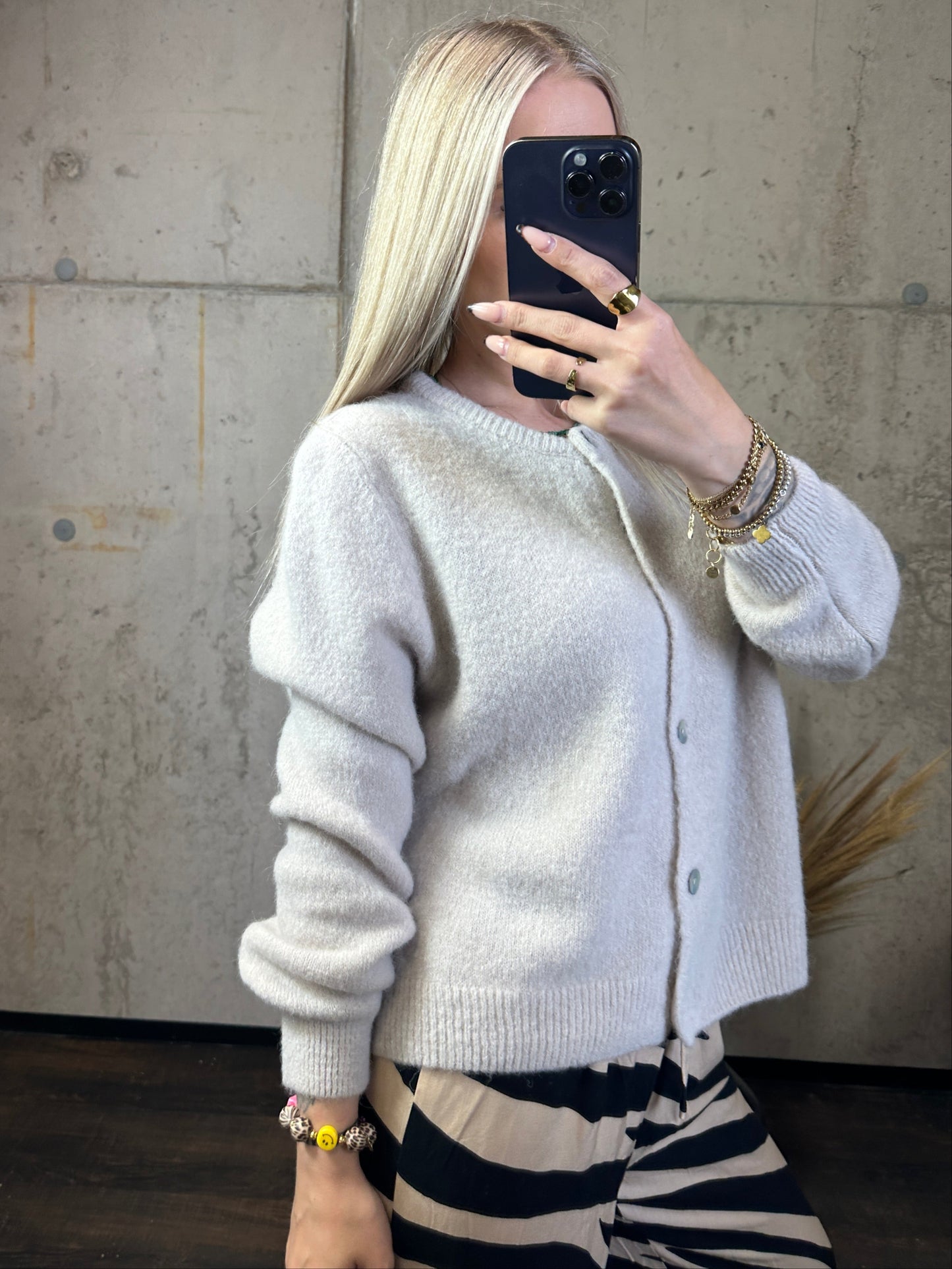 Alpaka Cardigan Beige