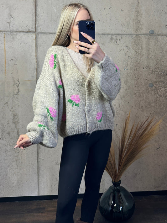Cardigan Blumi Taupe