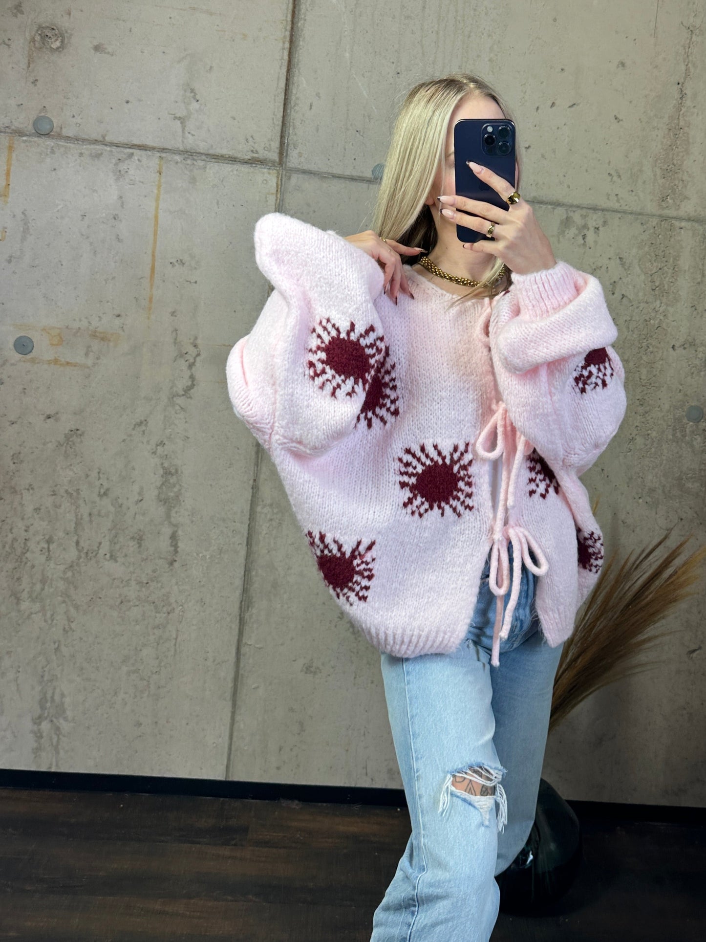 Cardigan „Sunny“ Rosa/Bordeaux