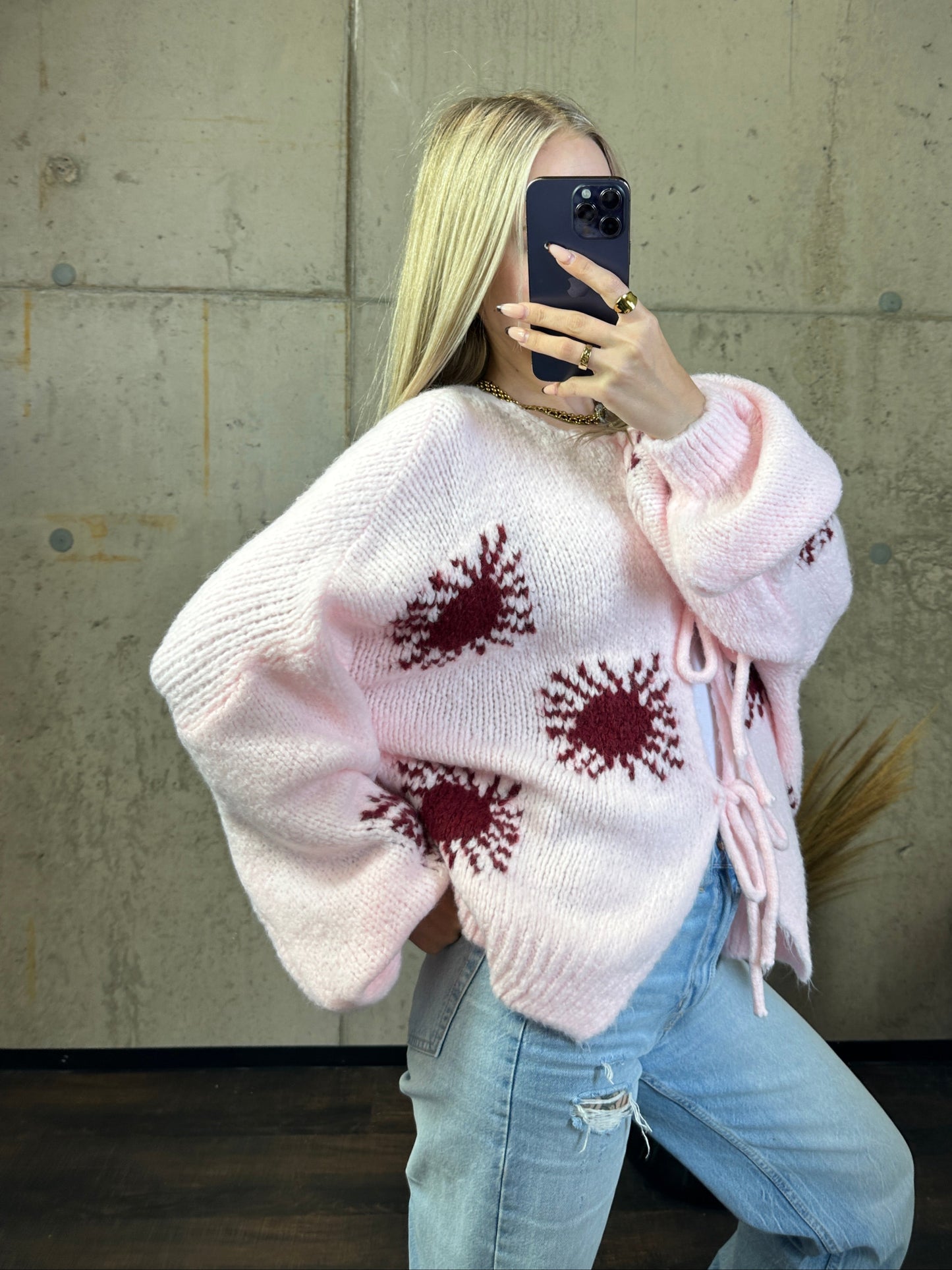 Cardigan „Sunny“ Rosa/Bordeaux