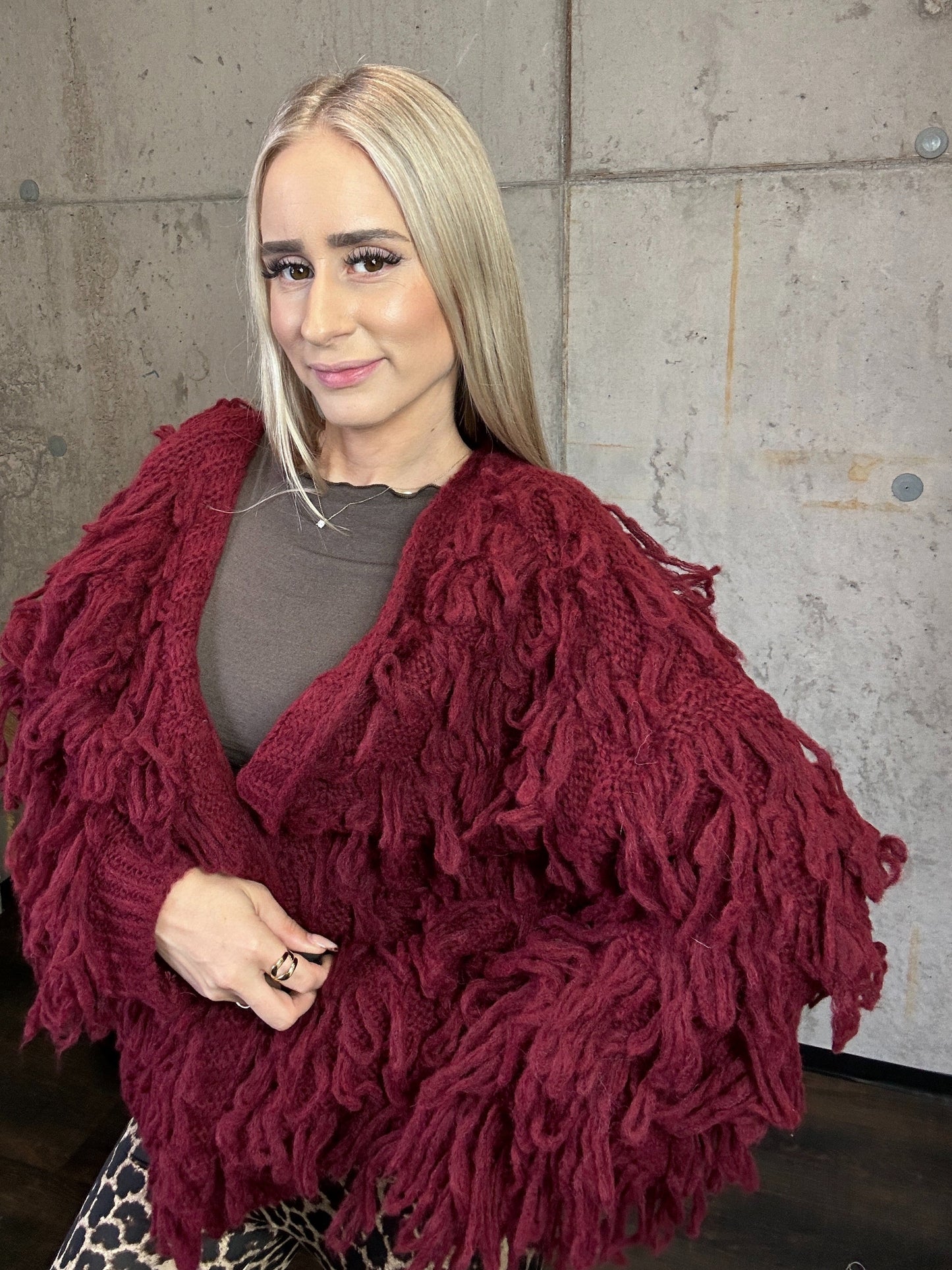 Cardigan "Dakota" Bordeauxrot