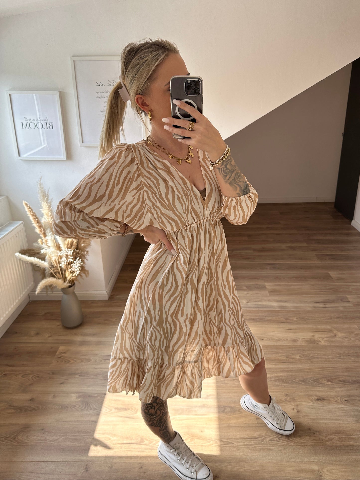 Zebra Kleid "Pia"Pink
