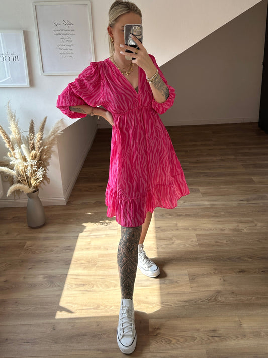 Zebra Kleid "Pia"Pink