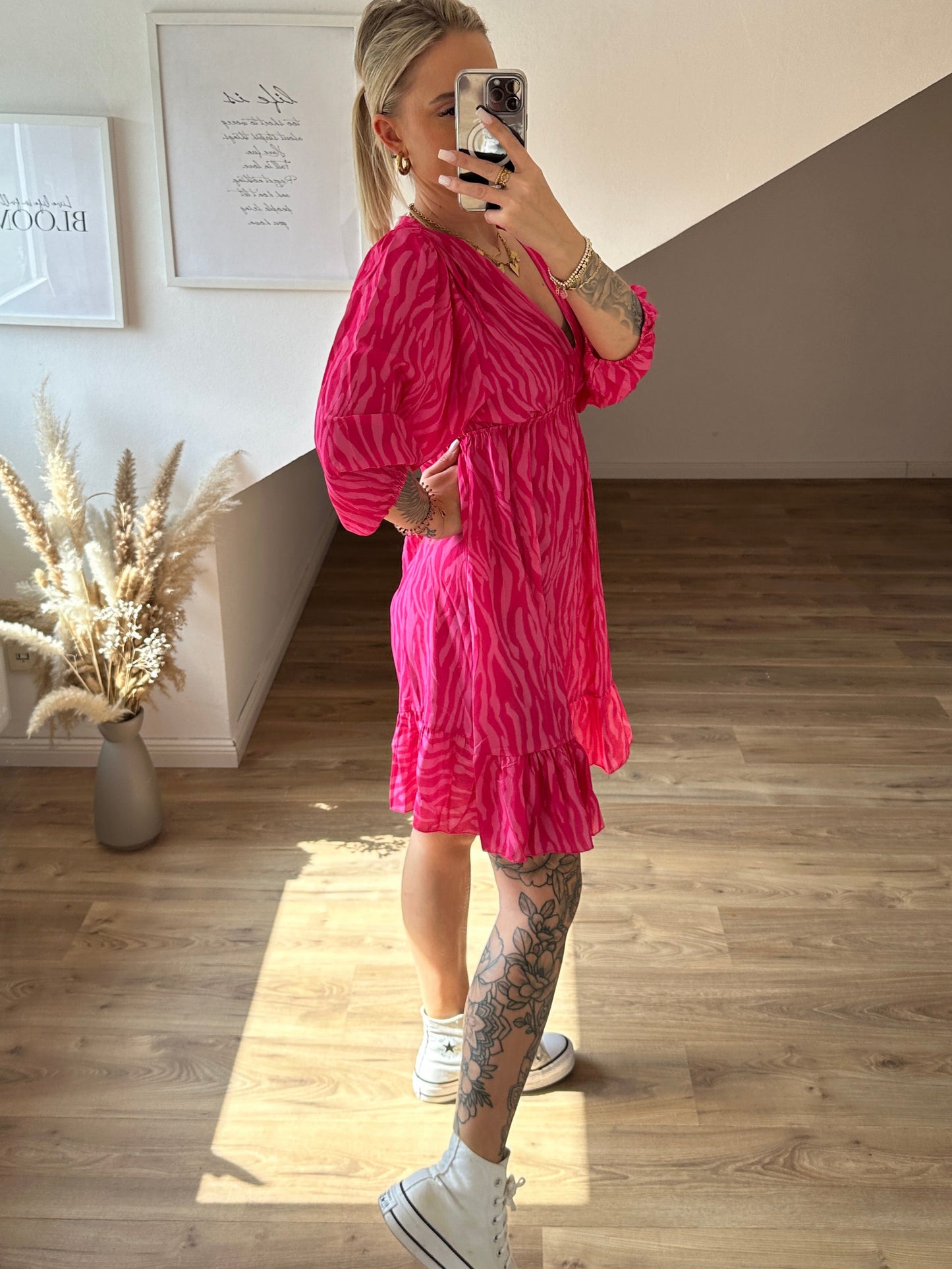 Zebra Kleid "Pia"Pink