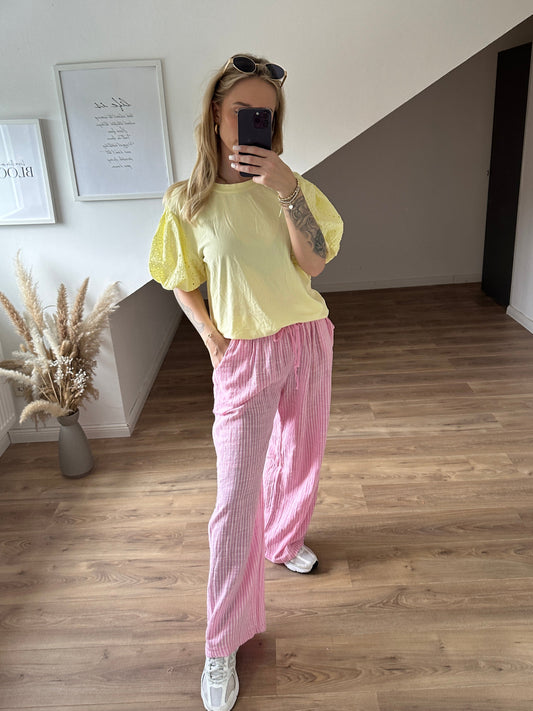 Hose mit Streifen "Sammy"Rosa