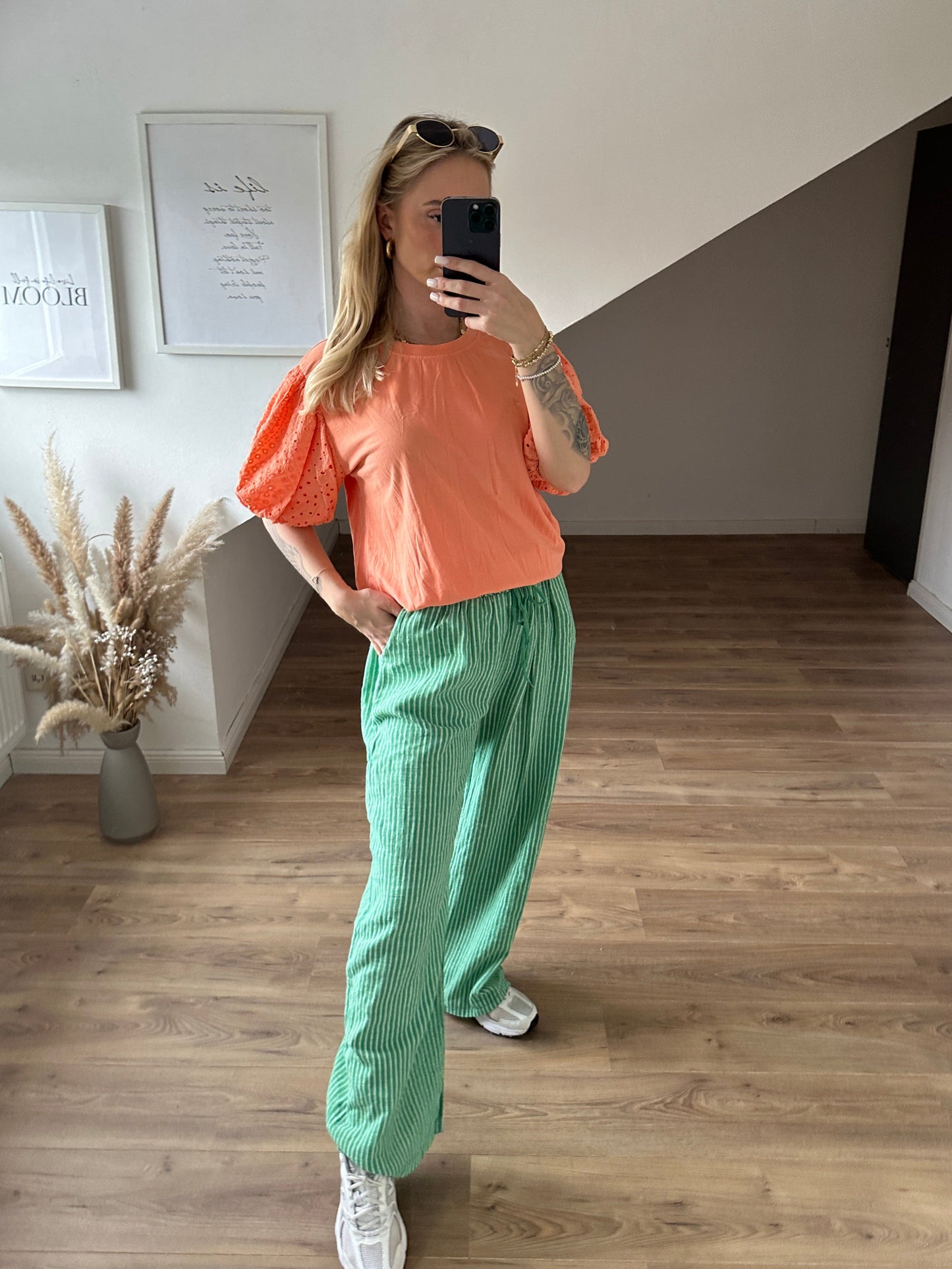 Hose mit Streifen "Sammy"Rosa