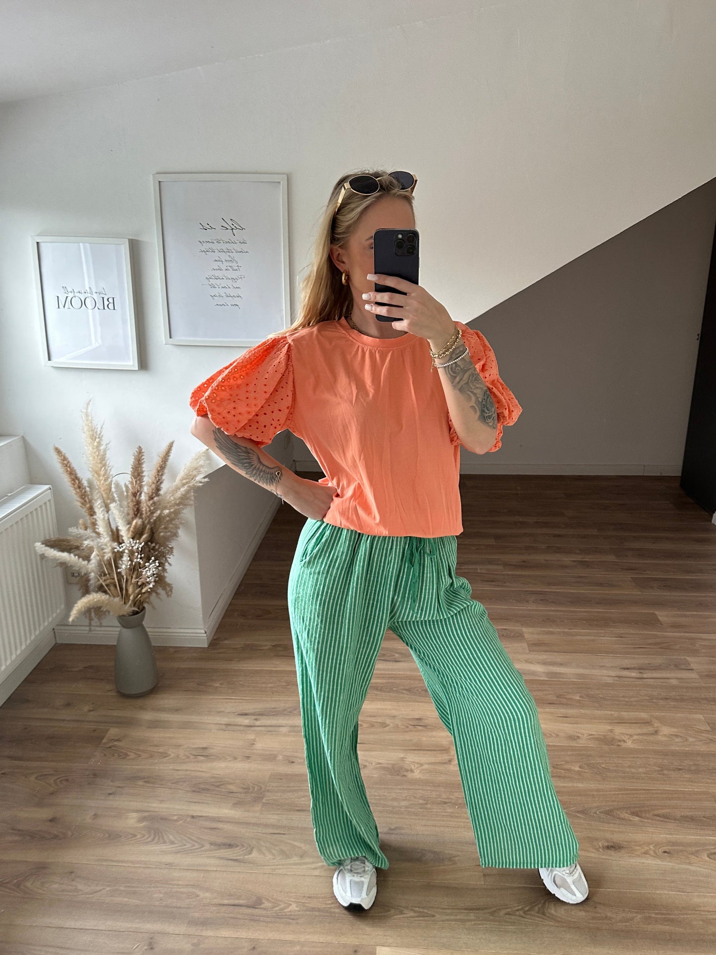 Hose mit Streifen "Sammy"Rosa