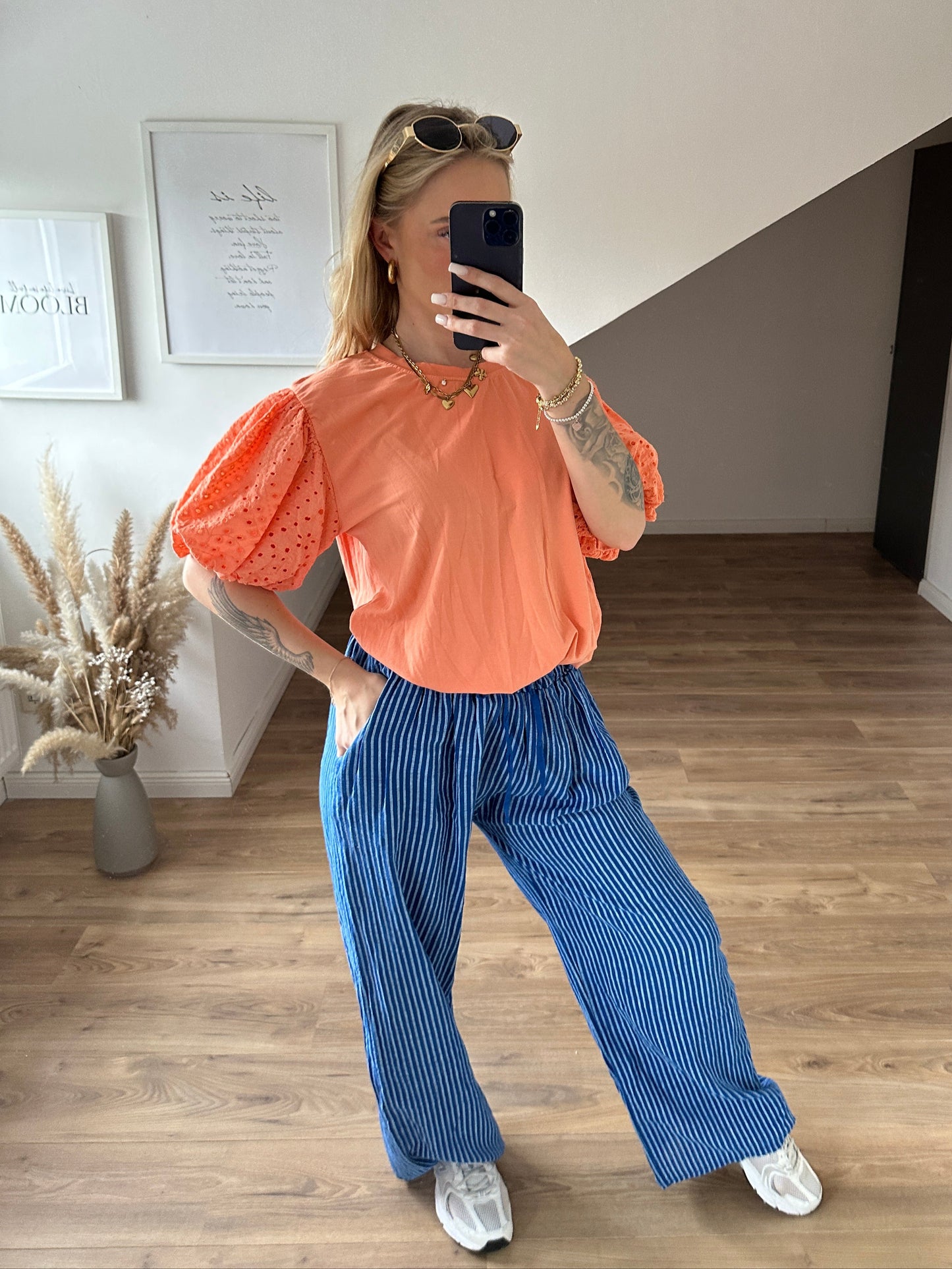 Hose mit Streifen "Sammy"Rosa
