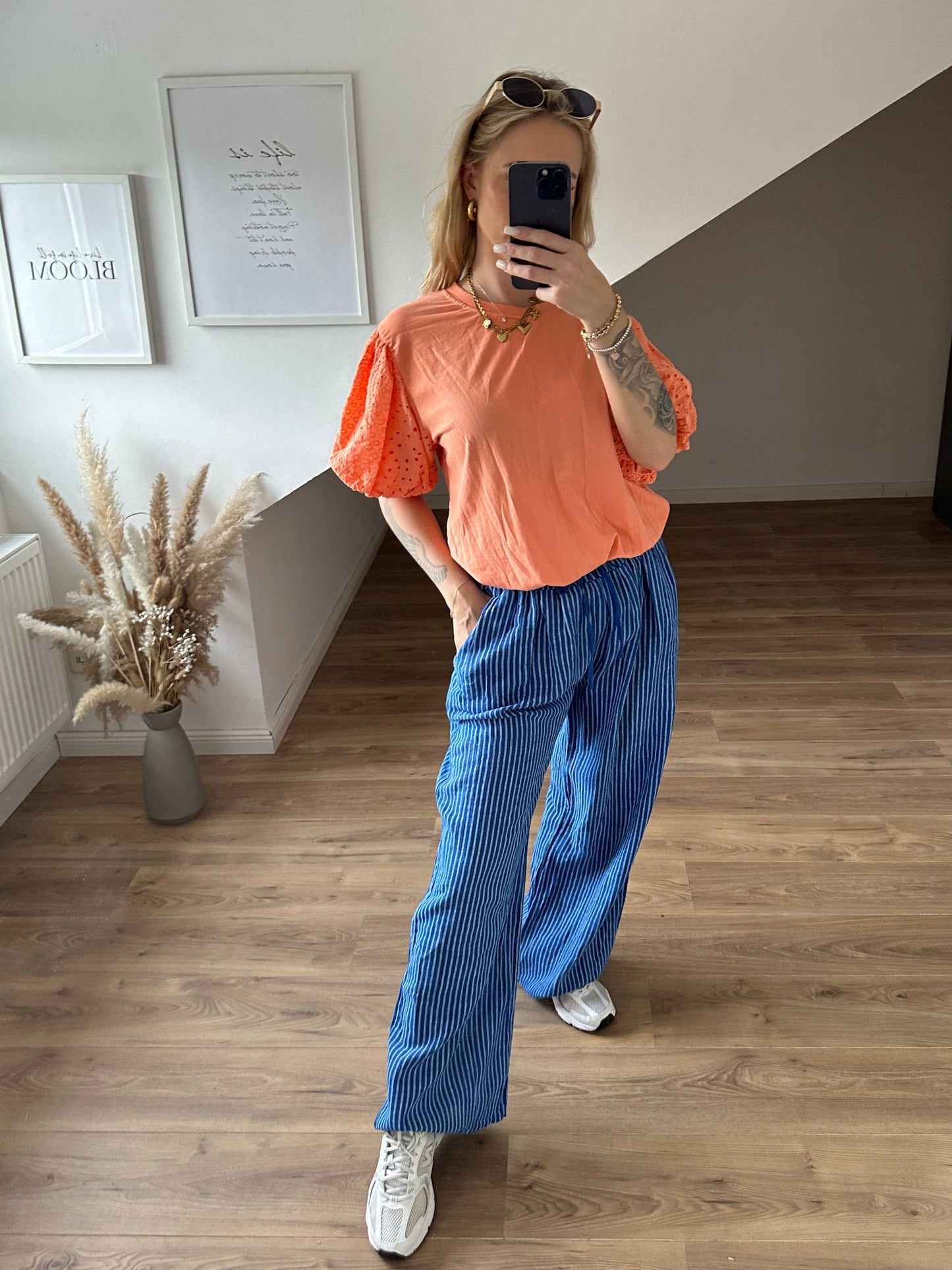 Hose mit Streifen "Sammy"Rosa