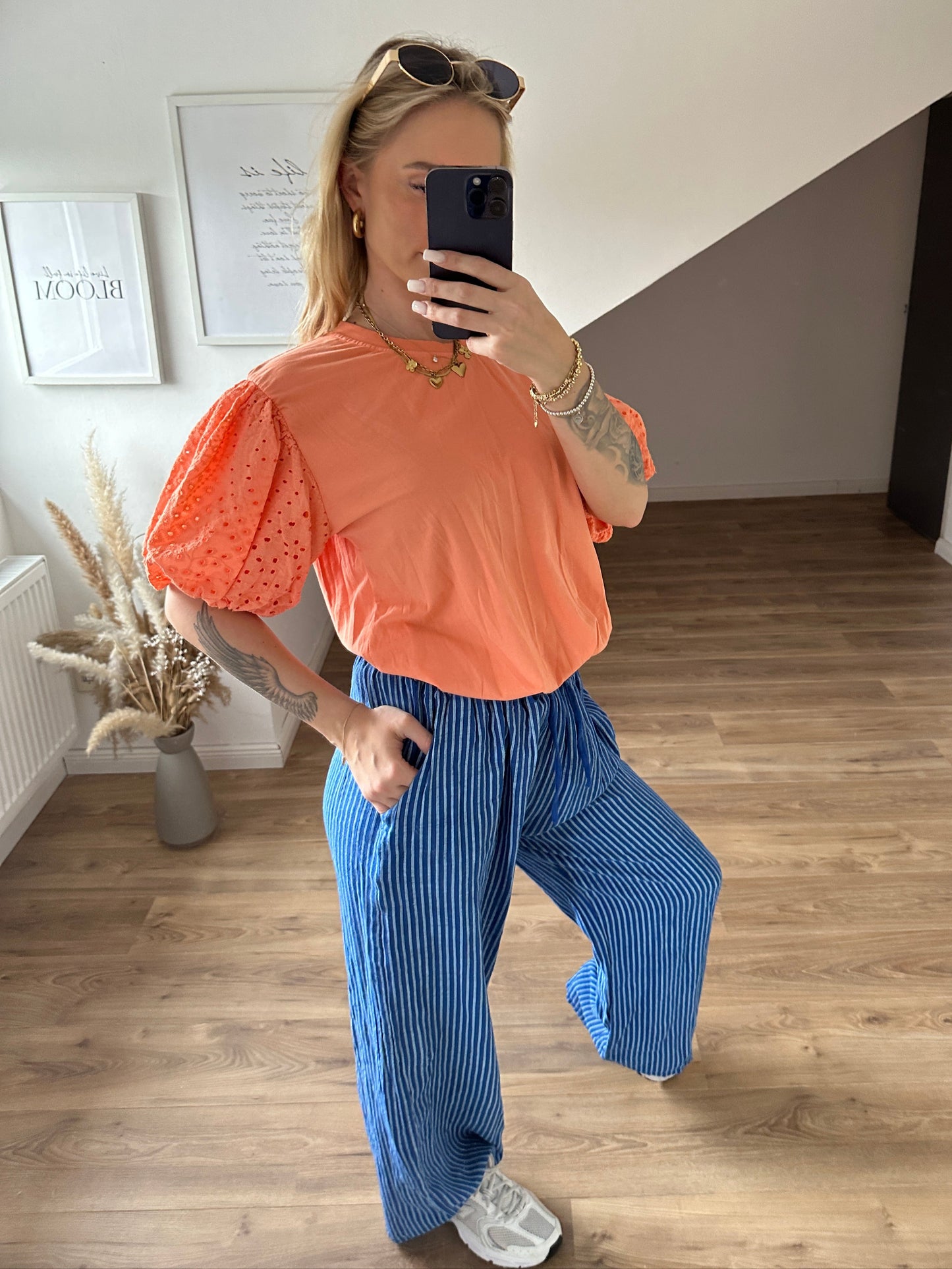 Hose mit Streifen "Sammy"Rosa