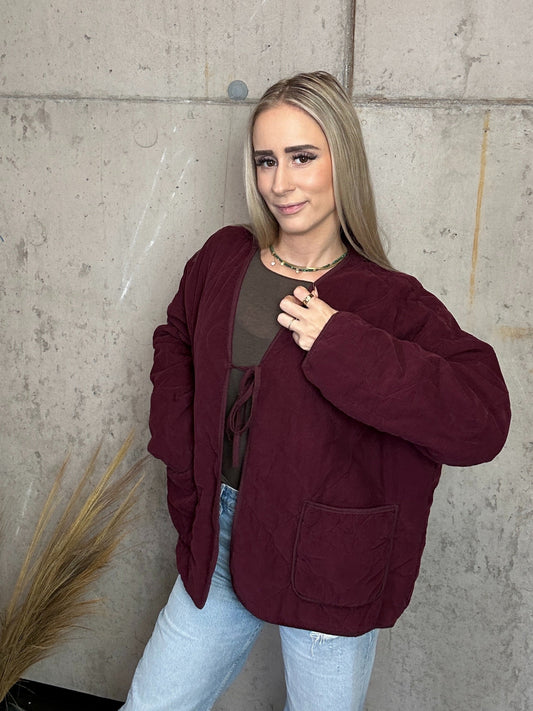 Cord Jacke Bordeauxrot