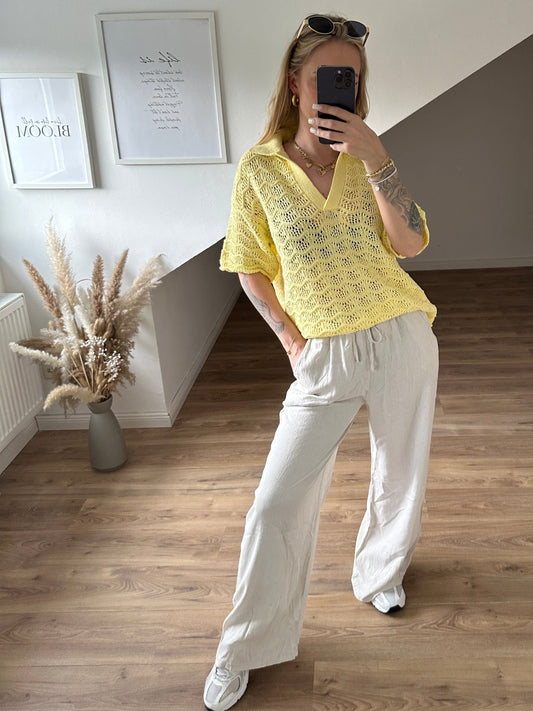 Leichte Hose "Hannah"Beige