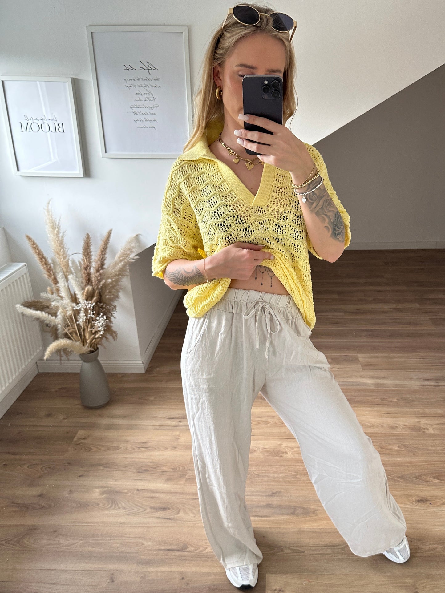 Leichte Hose "Hannah"Gelb