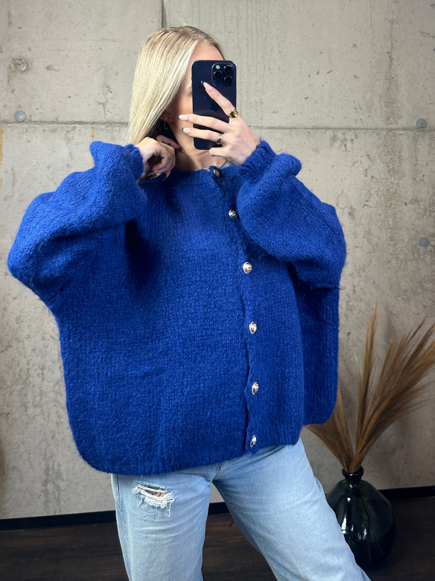 Nala mit Knöpfen Dunkelblau