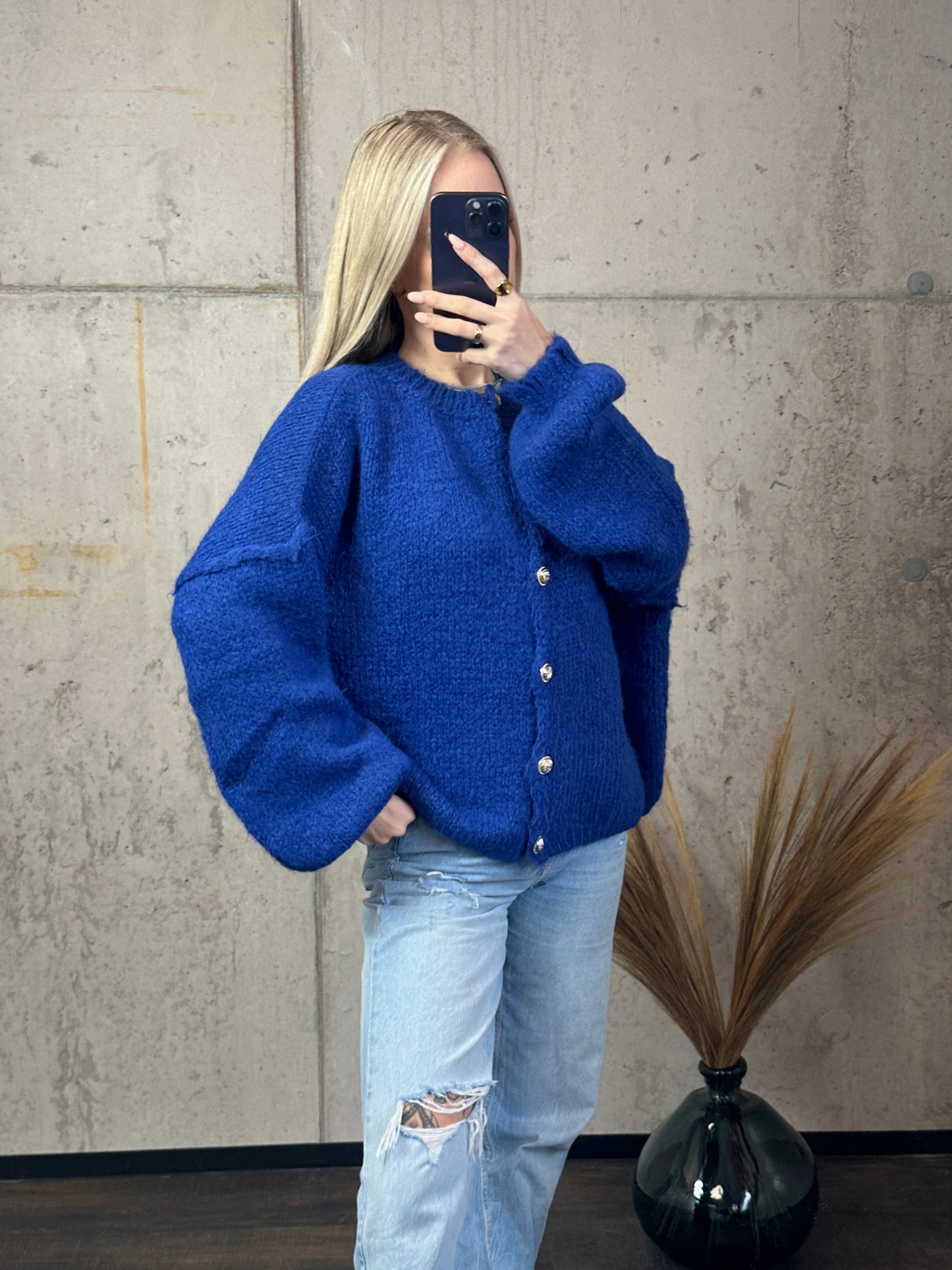 Nala mit Knöpfen Dunkelblau