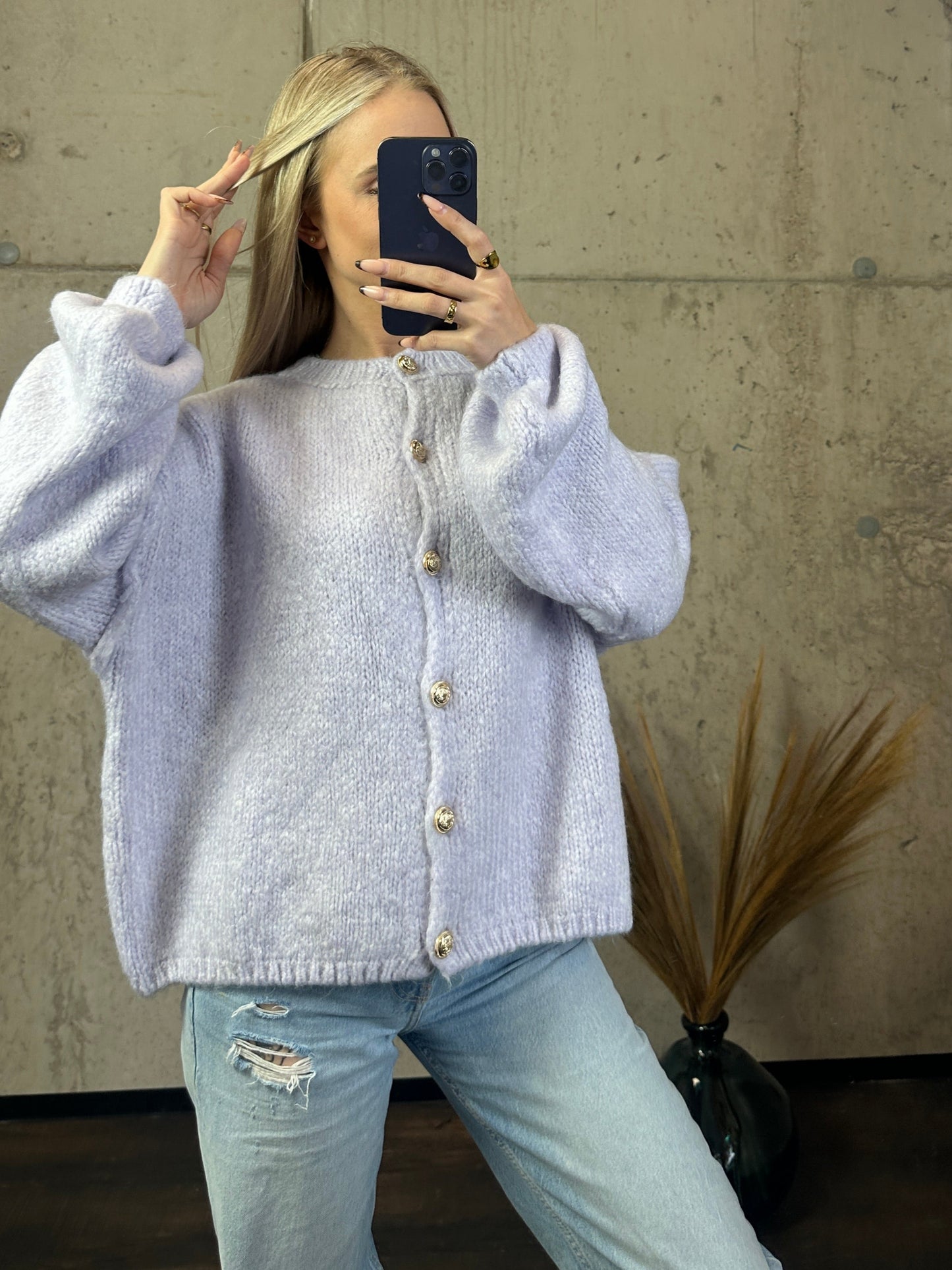 Nala mit Knöpfen Flieder