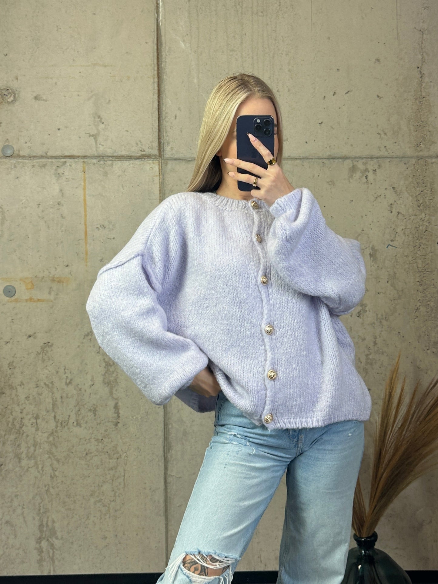 Nala mit Knöpfen Flieder