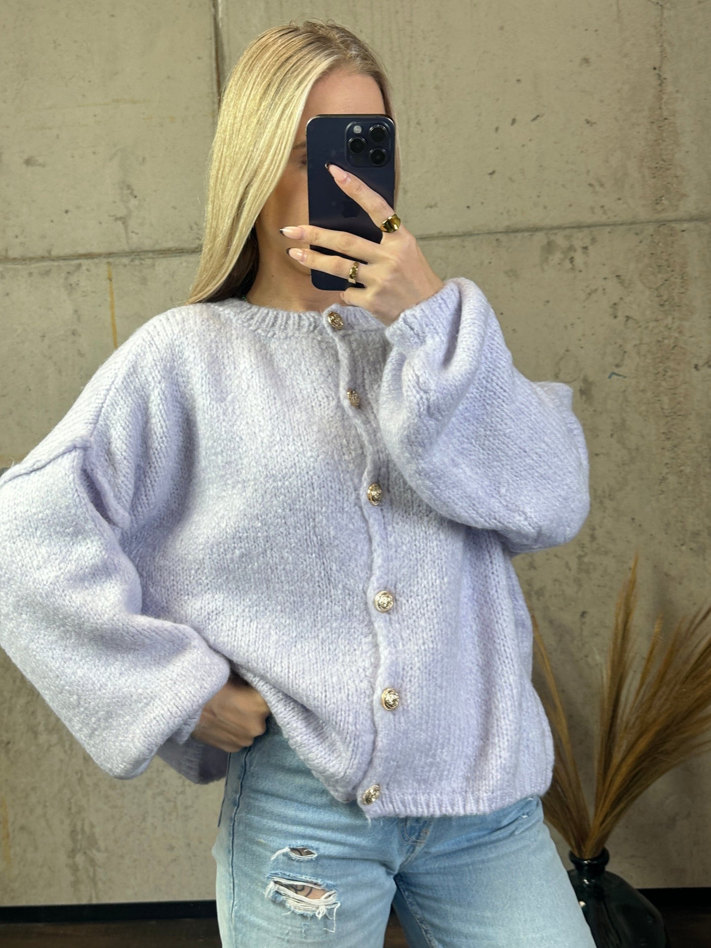 Nala mit Knöpfen Flieder