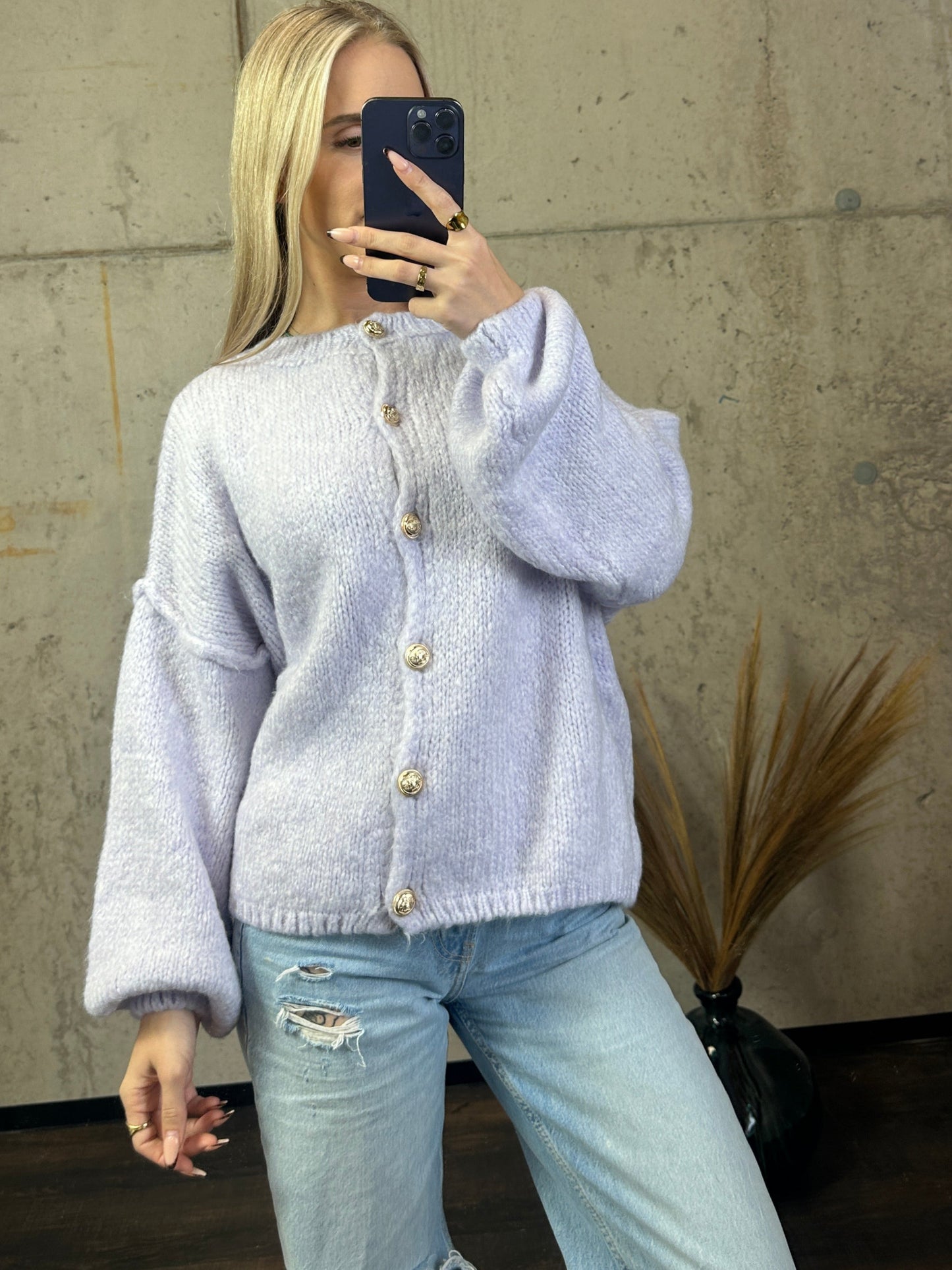 Nala mit Knöpfen Flieder