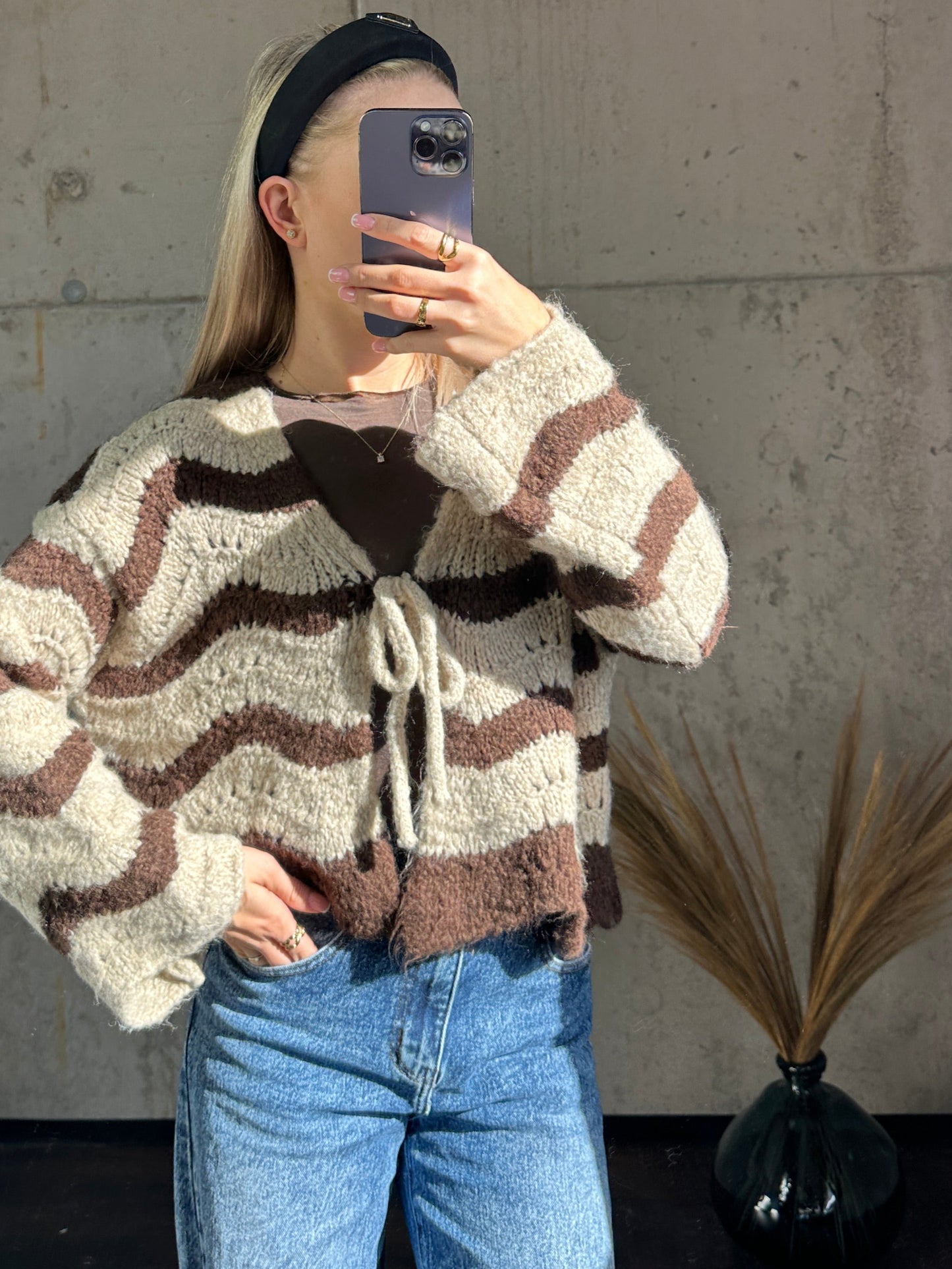 Cardigan Dreamwave Braun Taupe