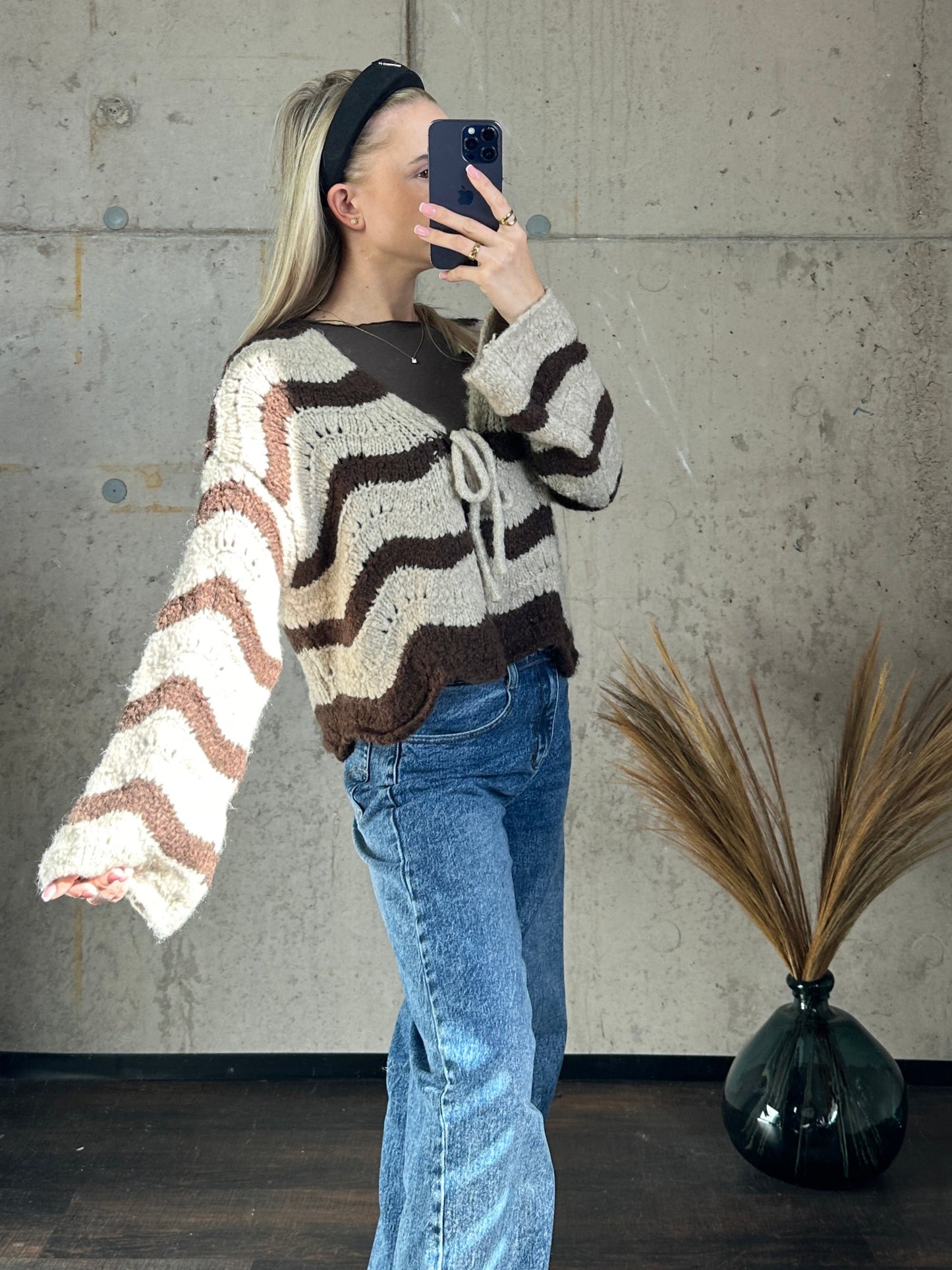 Cardigan Dreamwave Braun Taupe