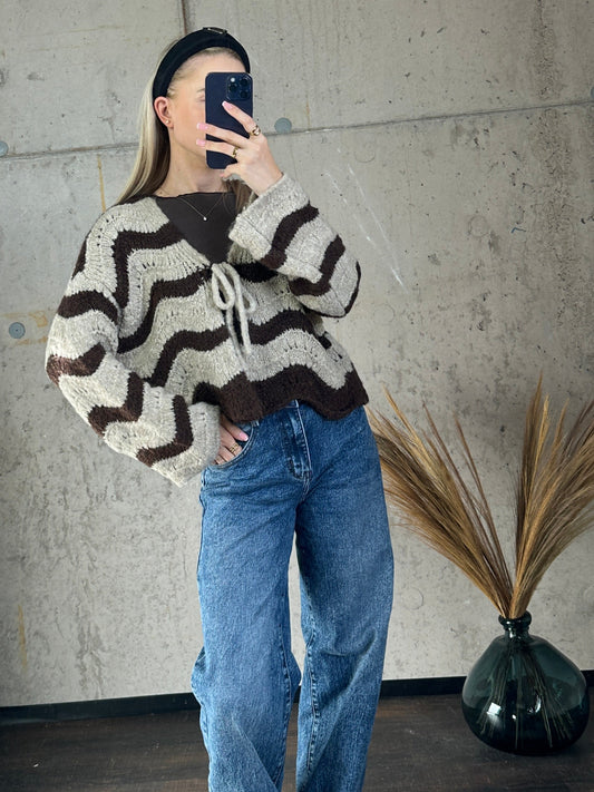 Cardigan Dreamwave Braun Taupe