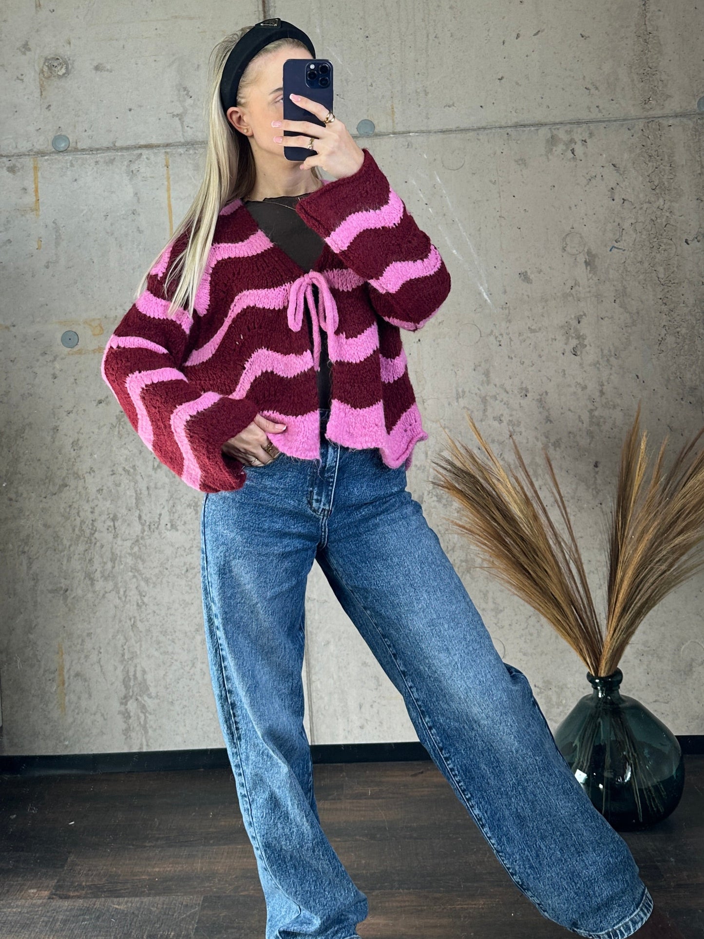 Cardigan Dreamwave Bordeaux Pink