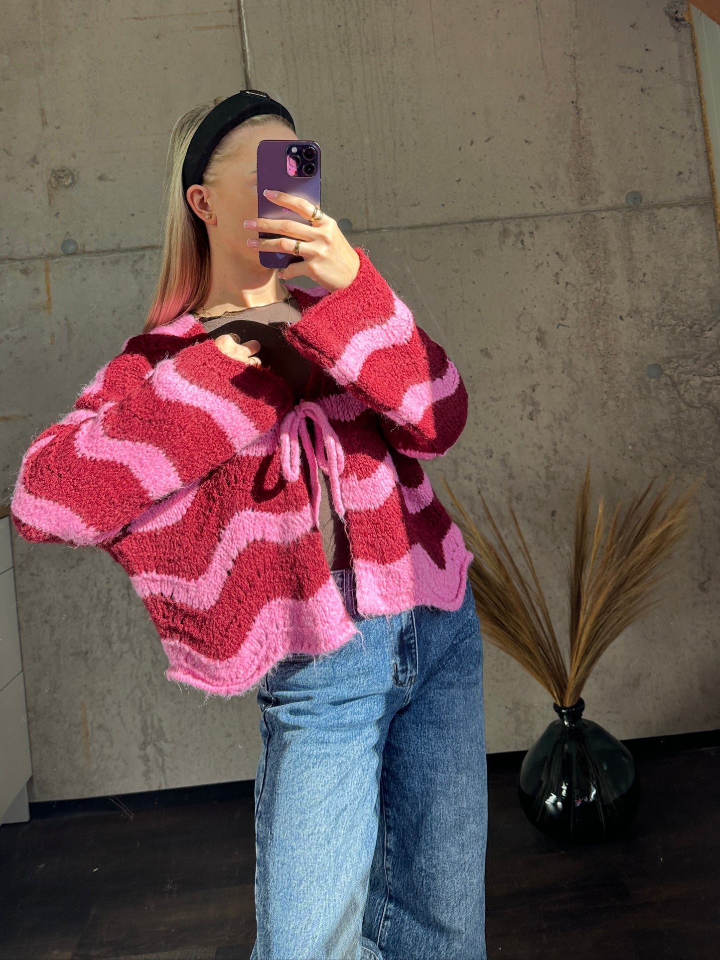 Cardigan Dreamwave Bordeaux Pink