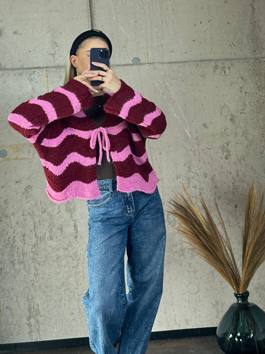Cardigan Dreamwave Bordeaux Pink