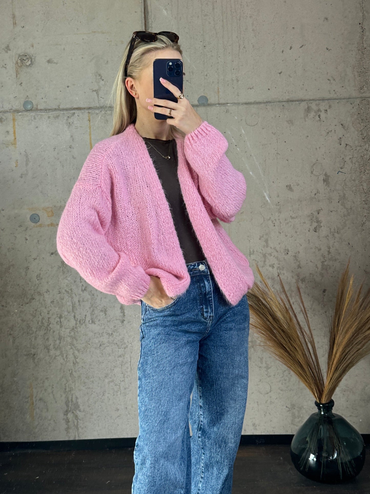 Cardigan "Livi" Bordeauxrot