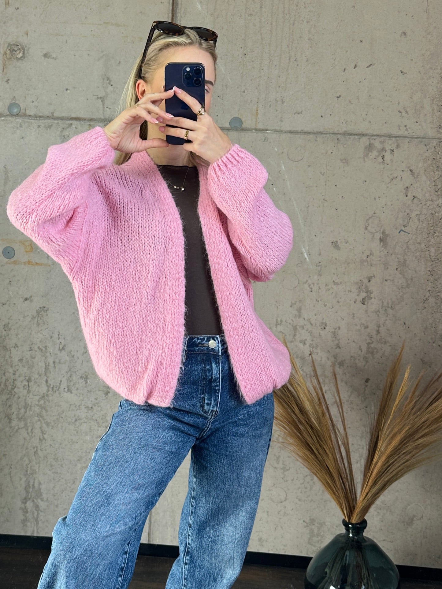 Cardigan "Livi" Bordeauxrot