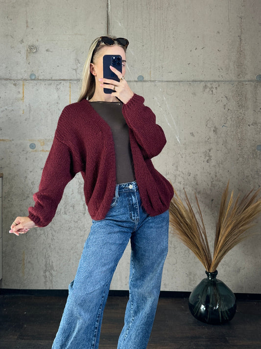 Cardigan "Livi" Bordeauxrot